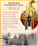 Pingstafton: Mässa med kardinal Anders Arborelius och de andliga rörelserna kl 17.00. CHARIS ekumeniska pingstvaka på internet 21.00